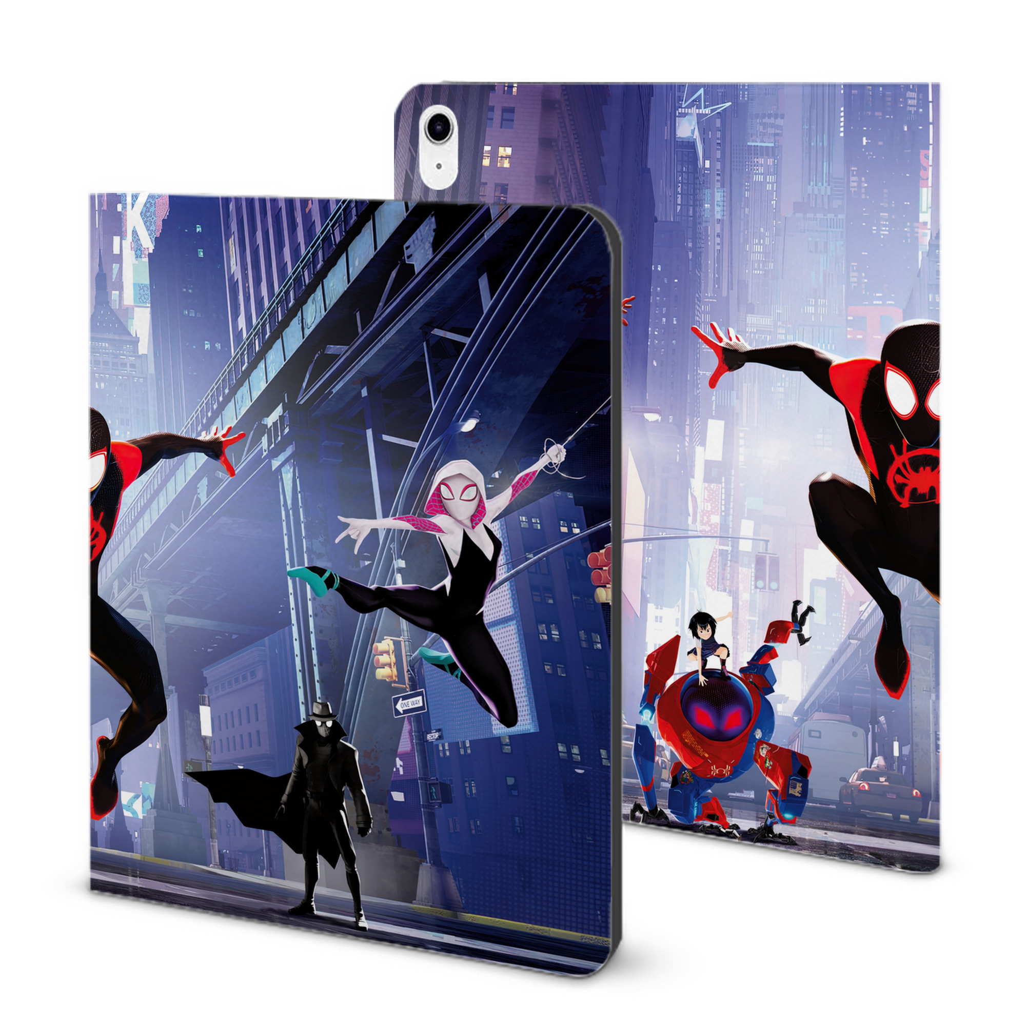 （画像用） Spider Man スパイダーマン IPad ケース ブック型 PUレザー TPU 耐衝撃 軽量 薄型 ペン収納なし 全面保護 IPad 各モデル対応